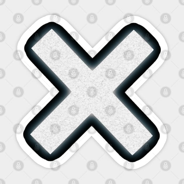 The X (Neon Light Version) Sticker by Lumos19Studio